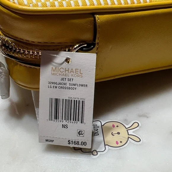 Michael Michael Kors
JET SET LARGE EAST WEST CROSSBODY Yellow Crossbody Bag NWT - Picture 7 of 10